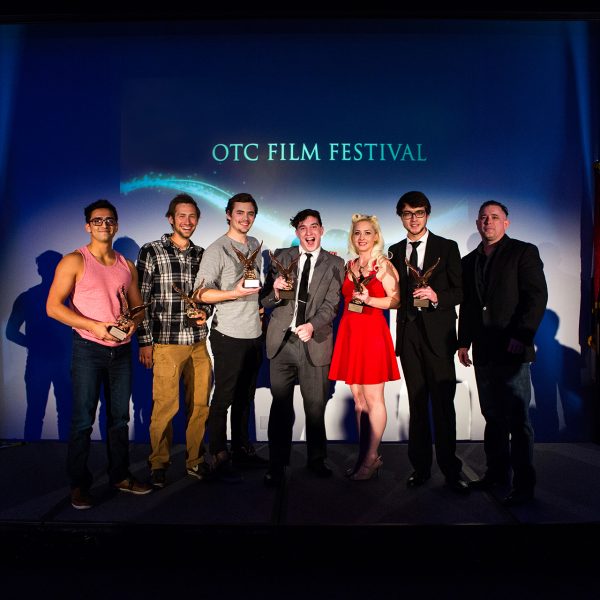 First OTC Film Festival winners with their trophies.