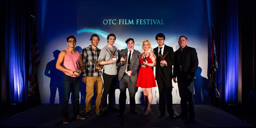 First OTC Film Festival winners with their trophies.
